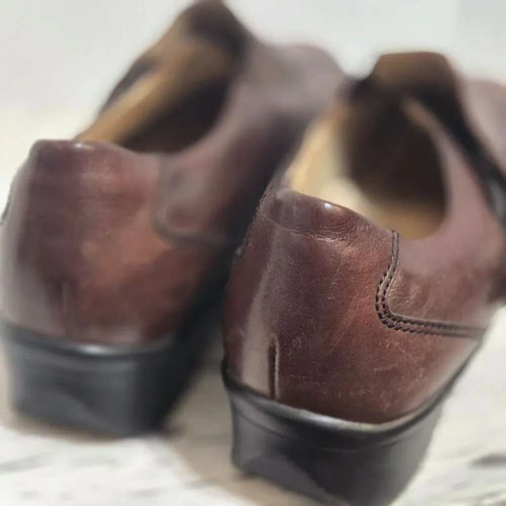 Finn Comfort Womens Brown‎ Leather Comfort Shoes Size 9D Adjustable Straps EUC